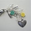 Handbag Charm Gin and Tonic Themed Clear Lemon Silver   KCJ1947