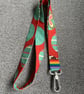 Red green large spot 100% Cotton Lanyard - Image 4