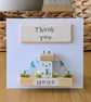 Thank You Card With Removable Wooden Cottage Gift - Image 2