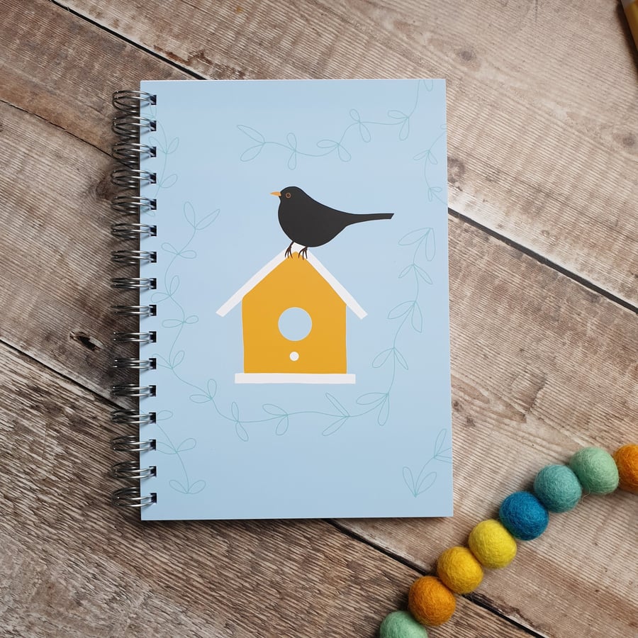 Blackbird on a Birdbox Notebook