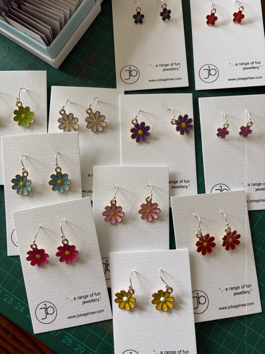 'Fun' enamel earrings with Sterling silver ear wires