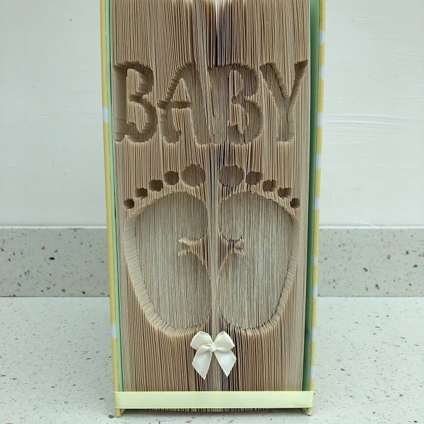 BABY Feet CUT & FOLD Book Folding Pattern - EMAILED PDF PATTERN