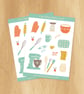 Love Baking Sticker Sheet, Cute Stationery - Image 2