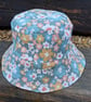 Bucket hat sage floral upcycled sun hat adult bucket hat reversable festival hat - Image 2