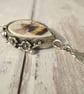 Bee Pattern - Broken China Pendant Necklace - Boho Style - Image 3