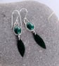 Malachite and Enamel earrings - Image 2