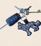 Chinese Crested Keyring - Embroidered Dog Word Art Bag Charm - Image 2