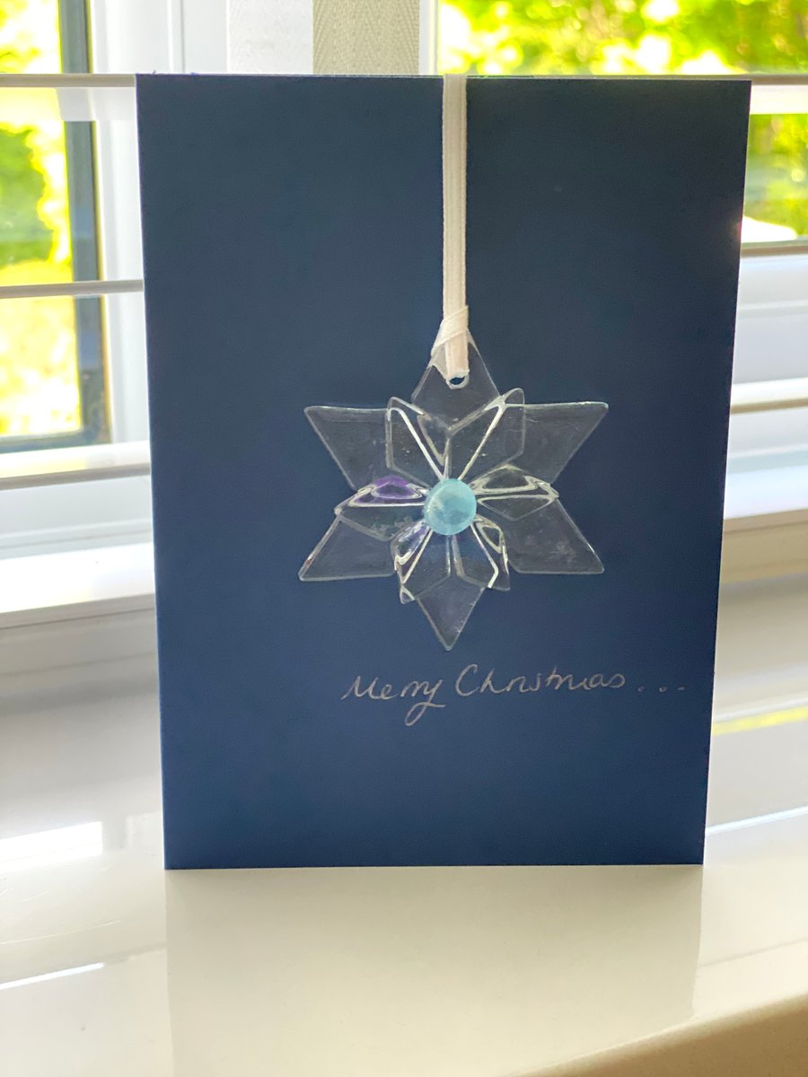 Glass snowflake - chistmas card