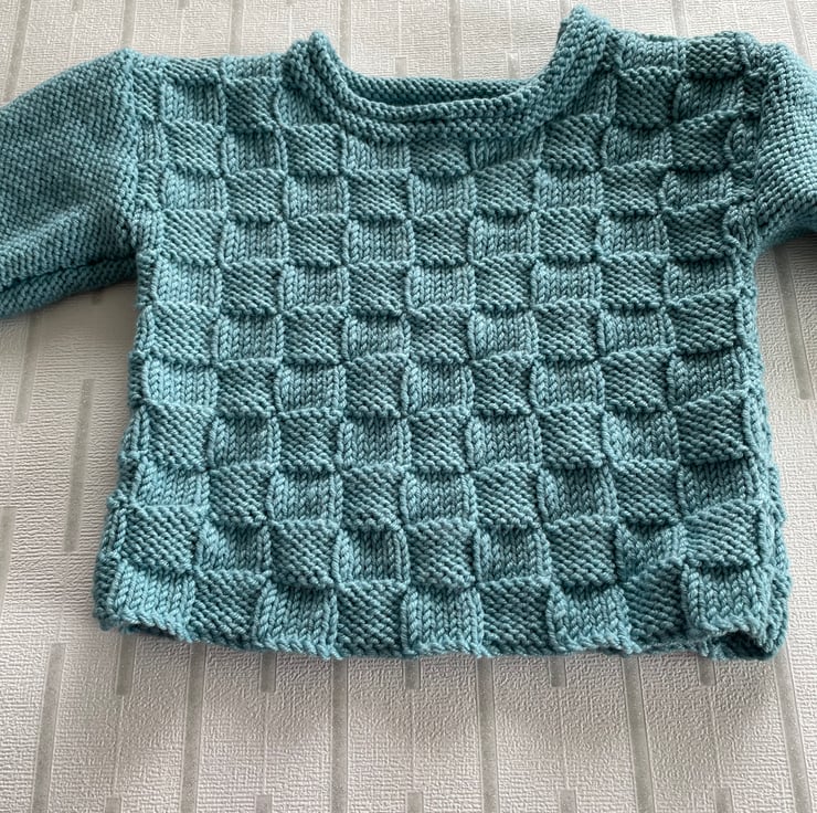 Jumper with squares pattern Folksy