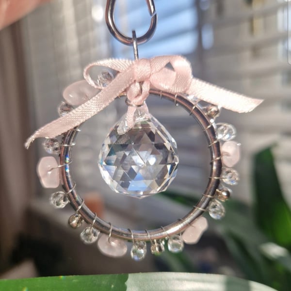 Suncatcher keyring bag charm