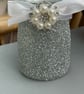 Glitter decorated glass jar tealight holder - Image 3