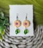 African Daisy Polymer clay Earrings