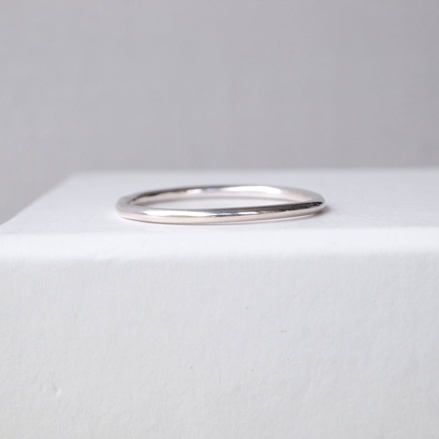 Plain Silver  Band Ring 