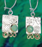 Aqua Chalcedony contemporary handmade earrings. choice of stones. Matching S. - Image 1