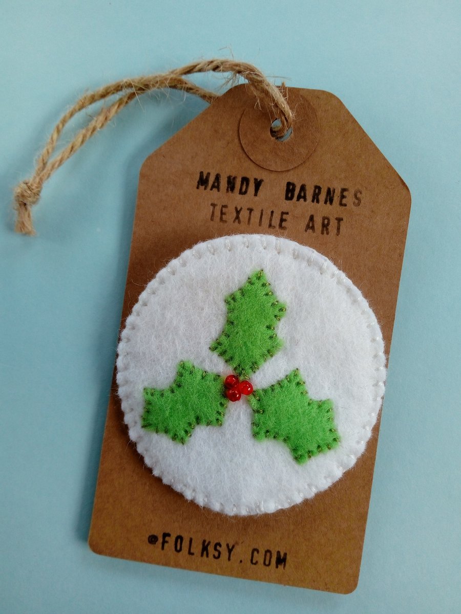 Holly Brooch
