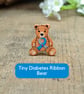 Diabetes Awareness Bear Pin, Handmade Diabetes Support Keepsake Gift - Image 9
