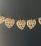 Floral Heart Papercut Garland (White) - Image 1