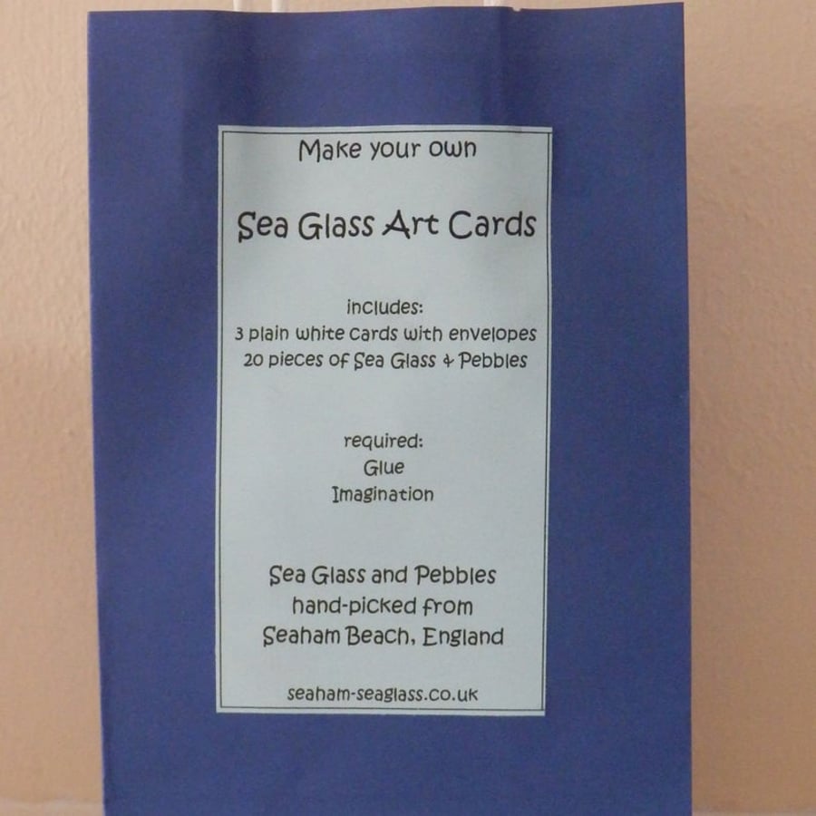 Sea Glass Craft Kit Make your own cards Folksy