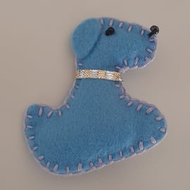 Cute dog felt brooch