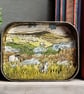 Countryside Diorama unique art in a vintage tin