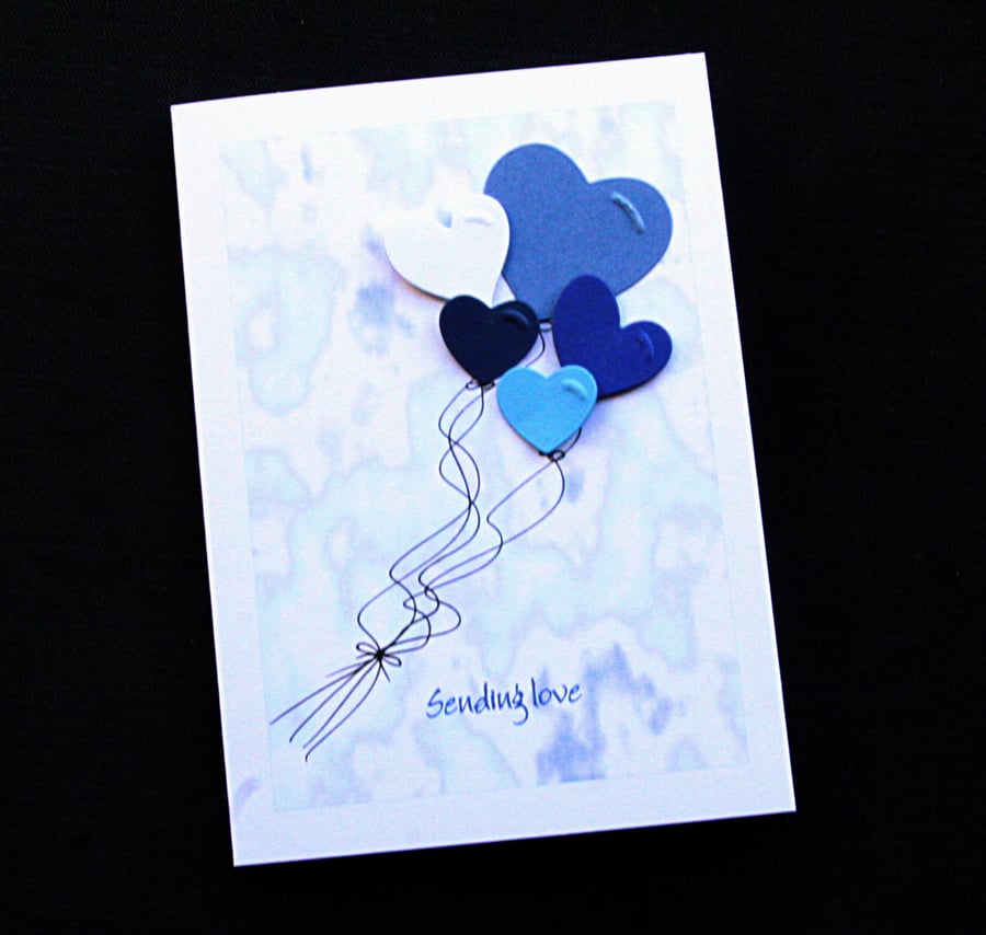 Love Balloons - Handcrafted (blank) Card - dr20-0018