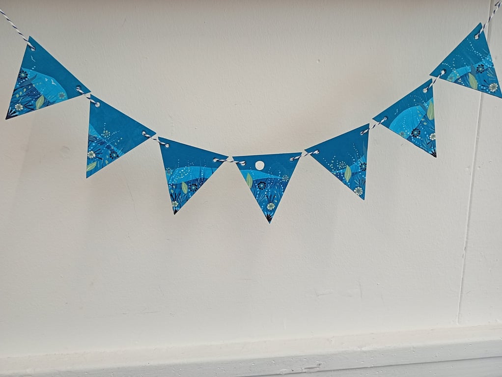 Turquoise Meadow and Moon Bunting