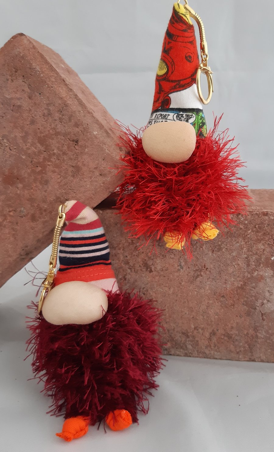 Lavender Scented Gnome Keyrings - Red Beard