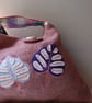 Recycled cashmere shoulder bag with leaf appliques - Image 4