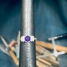 Silver Amethyst Art Deco Ring