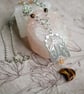 Lunar Moth and Tiger Eye Moon Necklace, Witchy Jewellery