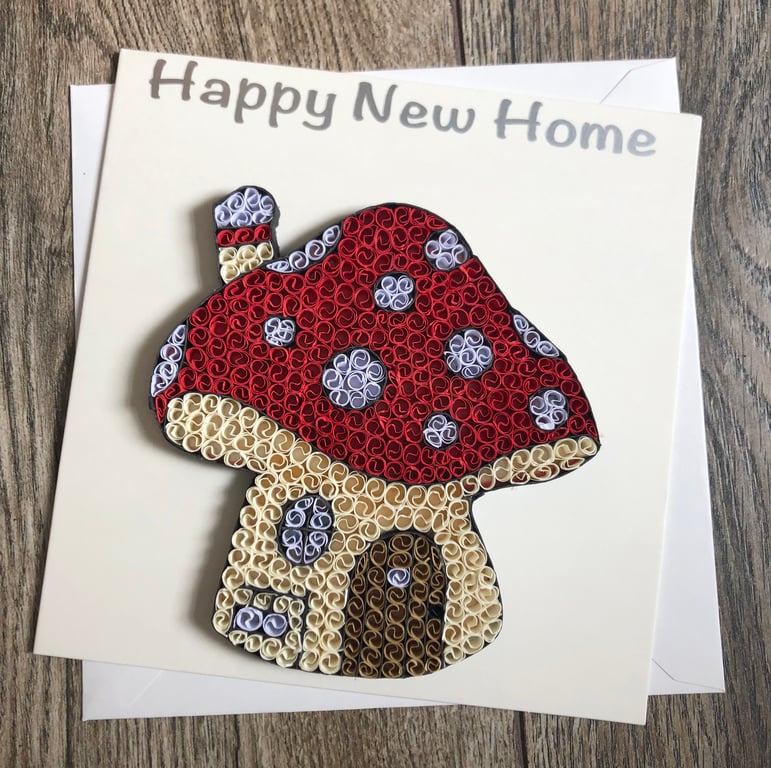 Stunning handmade quilled  new home card