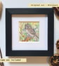 Miniature - Little Owl, tiny original bird art, bird gift, wall art