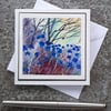 Cornflowers. Mini Blank Card. Handpainted Watercolour