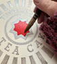 Tea Cake Pin Badge - Maple Ply and Resin - Image 4