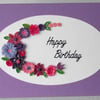 Quilled birthday card