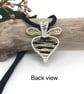 Silver Heart Shaped Bee Pendant - Image 4
