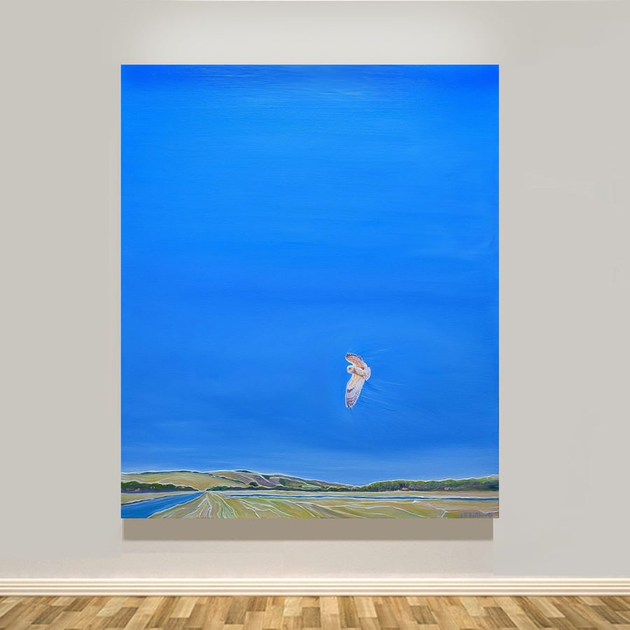 Cuckmere Haven with Owl is a painting of the Cuckmere Haven near Seaford