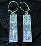 Handmade bird earrings, sterling silver long legged birds, artist designed - Image 2