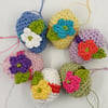 Six Crochet Egg Decorations 