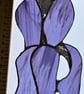 Stained glass iris - purple with white wispy petals - Image 4