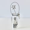'Home for Christmas' Little House with a Star in a Bottle - Christmas Decoration
