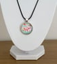 Pretty Floral Shabby Chic Pendant Necklace. Design 1 - Image 2