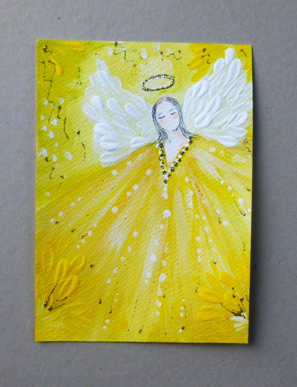 original art hand painted  angel art painting ( ref FA 210 G4 )