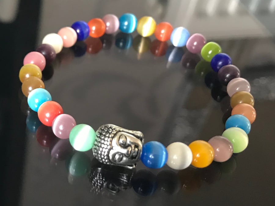 Opal Buddha Healing Holistic Bracelet Colourful 