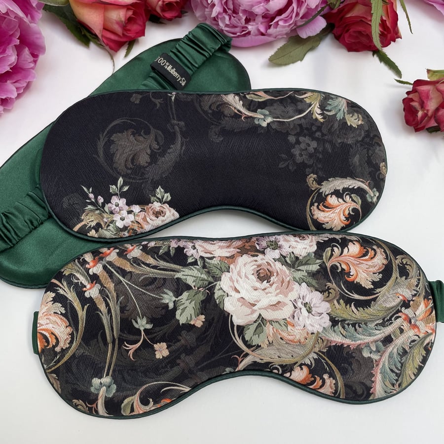 100% Mulberry Silk Ultra Soft Eye Mask - The Paisleys
