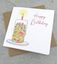 Birthday Card Birthday Cake Rainbow  - Image 3