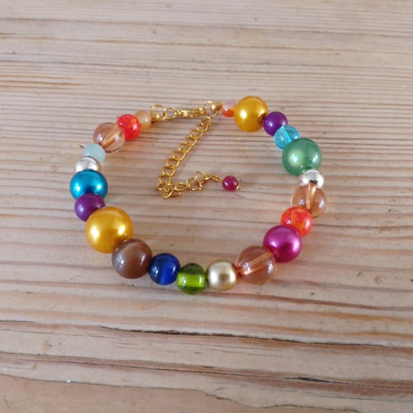 Handmade beaded bracelet.