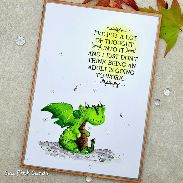 Dragon Card - blank inside, birthday, all occasions, fun card