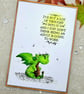 Dragon Card - blank inside, birthday, all occasions, fun card