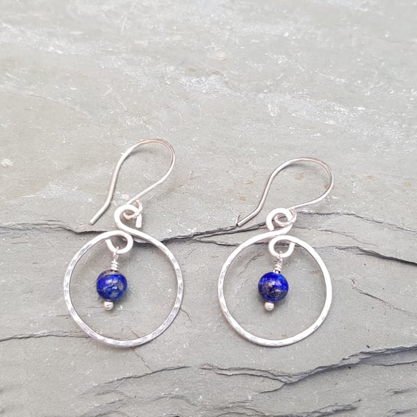 Lapis Lazuli and Sterling Silver Earrings